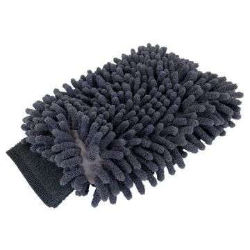 Luxury Grey Microfiber Wash Mitt – Gentle Cleaning Excellence